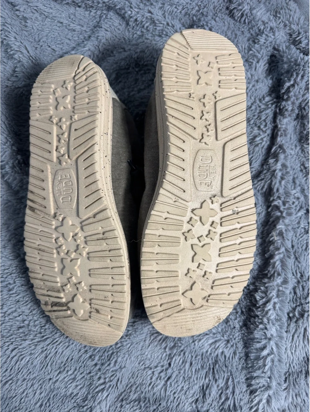 Hey Dude Wally Wool Beige White Men's Slip-On Shoes Size 10